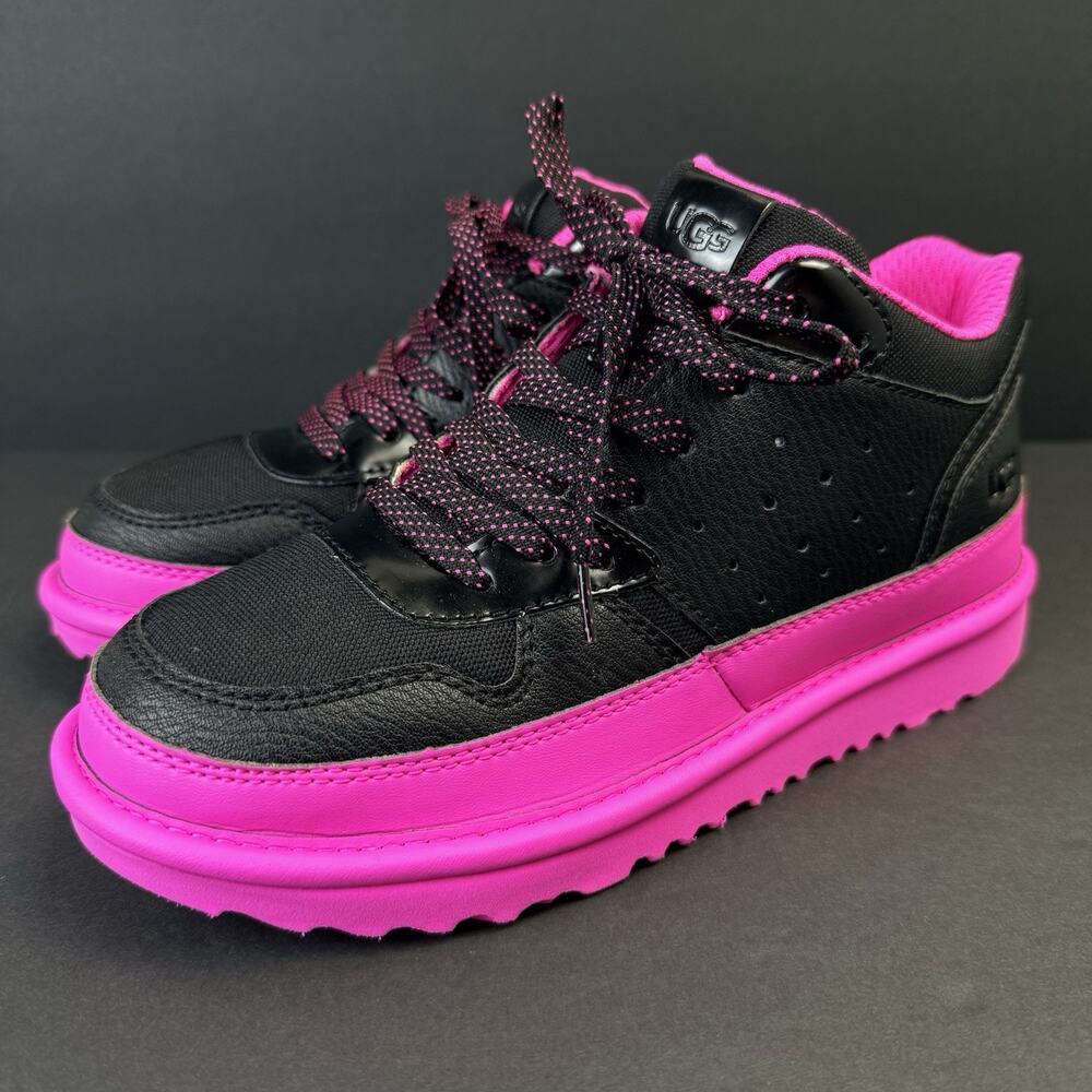 UGG Highland Women’s 4 Black Pink Sneakers Athletic Shoes New Without Box